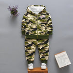 Autumn and winter Baby Boys Girls Hooded Warm Camouflage