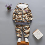 Autumn and winter Baby Boys Girls Hooded Warm Camouflage