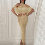 Luxury Women Shiny Fringe Dress