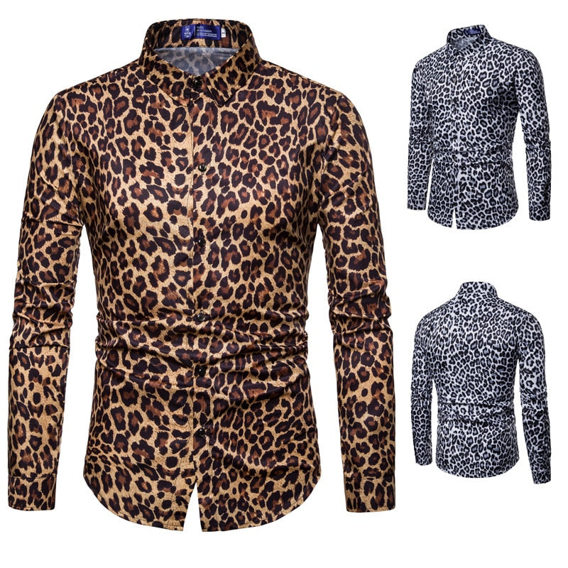 Men's Sexy Leopard Print Shirt