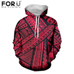 Women Hoodie Polynesian Traditional Tribal Style