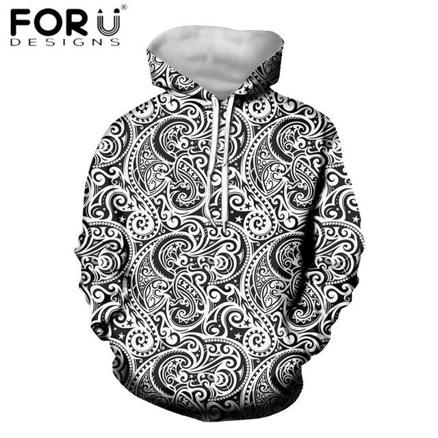 Women Hoodie Polynesian Traditional Tribal Style