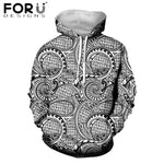 Women Hoodie Polynesian Traditional Tribal Style