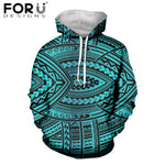 Women Hoodie Polynesian Traditional Tribal Style