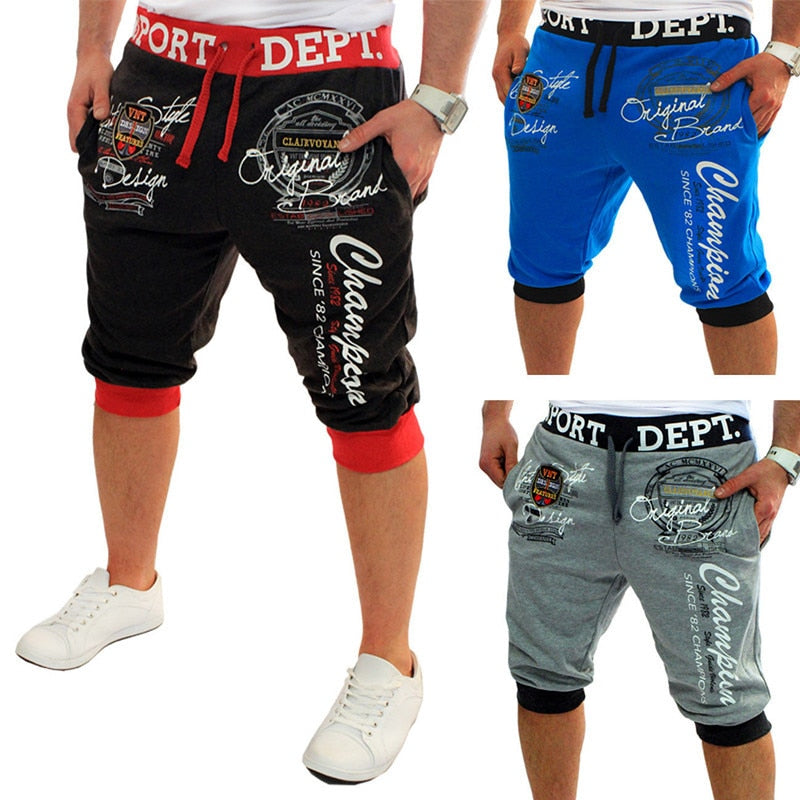 Summer Men Casual Shorts Boys Knit Sweatpants