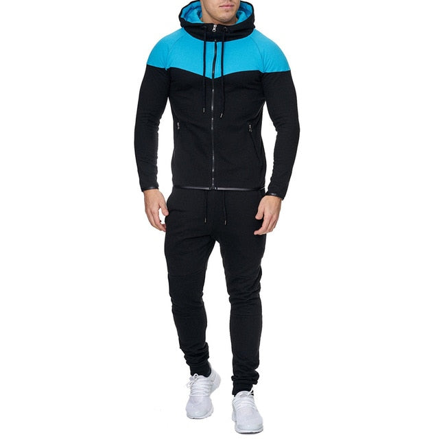 Mens Track Suit Casual 2 Piece Set Fashion