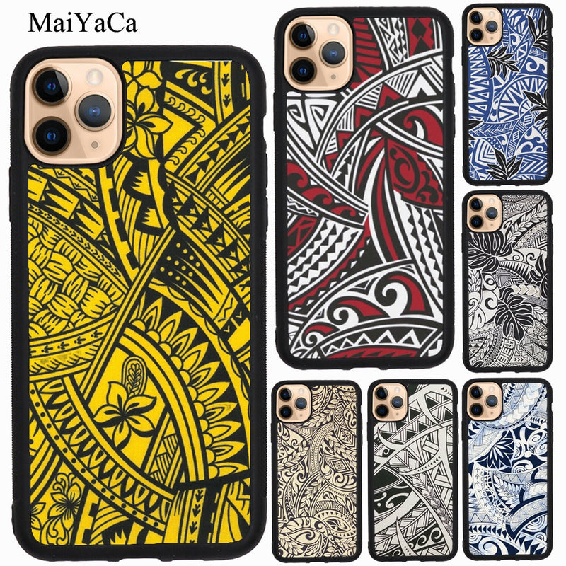 MaiYaCa Maori Tribal Samoan Polynesian Print TPU Case For iPhone 11 Pro Max XR X XS Max 5S SE 2020 6S 7 8 Plus Cover Coque