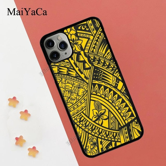 MaiYaCa Maori Tribal Samoan Polynesian Print TPU Case For iPhone 11 Pro Max XR X XS Max 5S SE 2020 6S 7 8 Plus Cover Coque