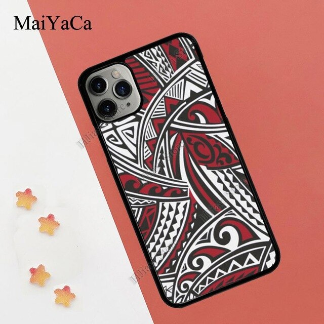 MaiYaCa Maori Tribal Samoan Polynesian Print TPU Case For iPhone 11 Pro Max XR X XS Max 5S SE 2020 6S 7 8 Plus Cover Coque