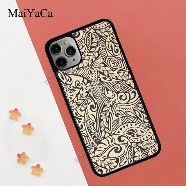 MaiYaCa Maori Tribal Samoan Polynesian Print TPU Case For iPhone 11 Pro Max XR X XS Max 5S SE 2020 6S 7 8 Plus Cover Coque