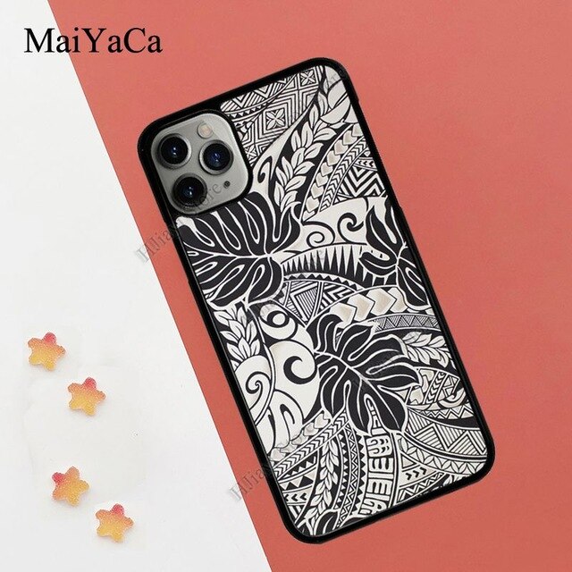 MaiYaCa Maori Tribal Samoan Polynesian Print TPU Case For iPhone 11 Pro Max XR X XS Max 5S SE 2020 6S 7 8 Plus Cover Coque