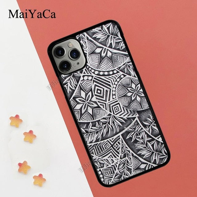 MaiYaCa Maori Tribal Samoan Polynesian Print TPU Case For iPhone 11 Pro Max XR X XS Max 5S SE 2020 6S 7 8 Plus Cover Coque