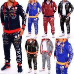 Men Sporting Suit Track Sets Hoodies+Pant Sweatsuit 2 Piece