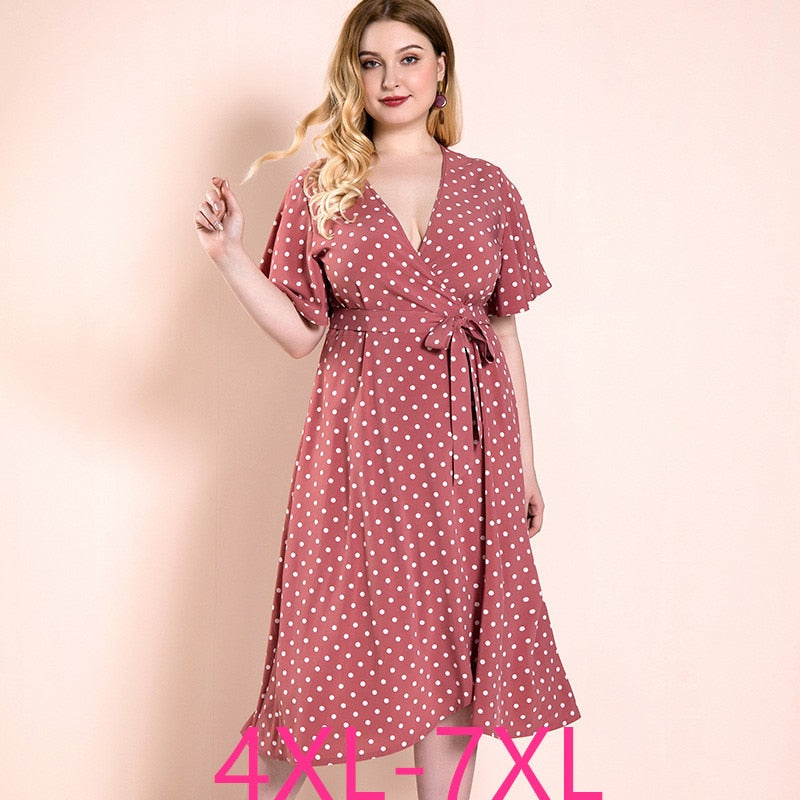 Female summer plus size long dress for women