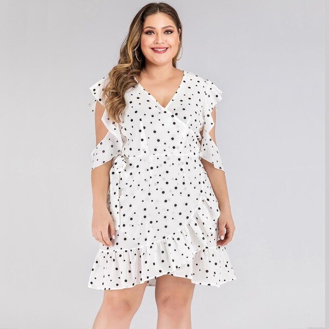 Summer plus size short dress for women