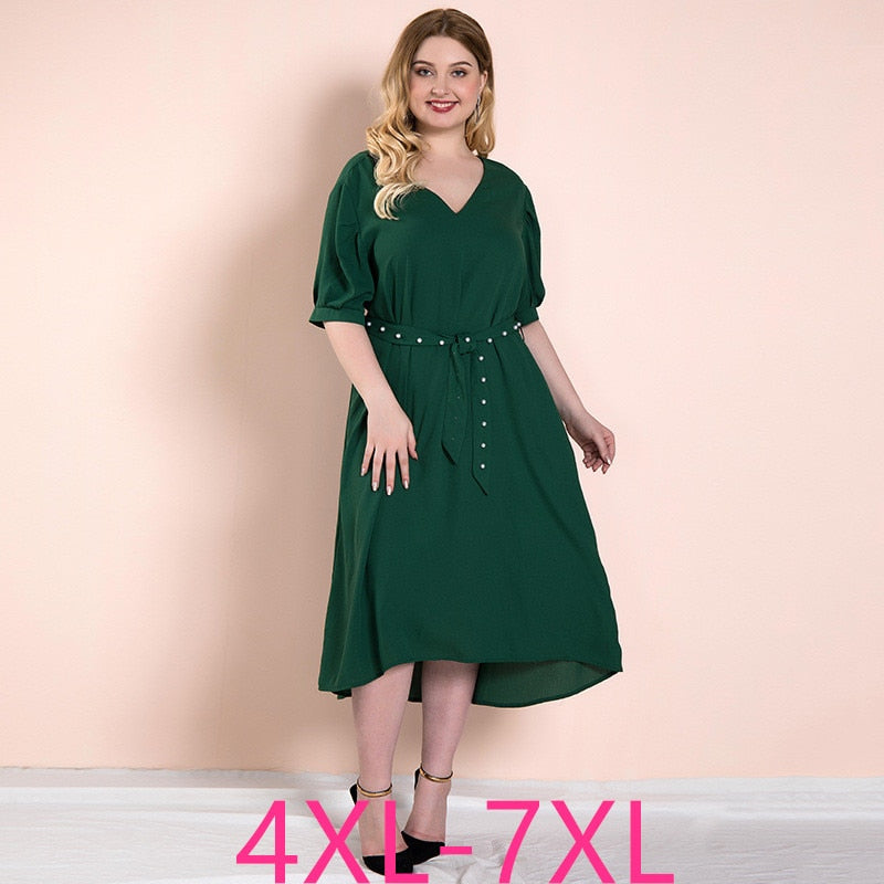 Female summer plus size long dress for women