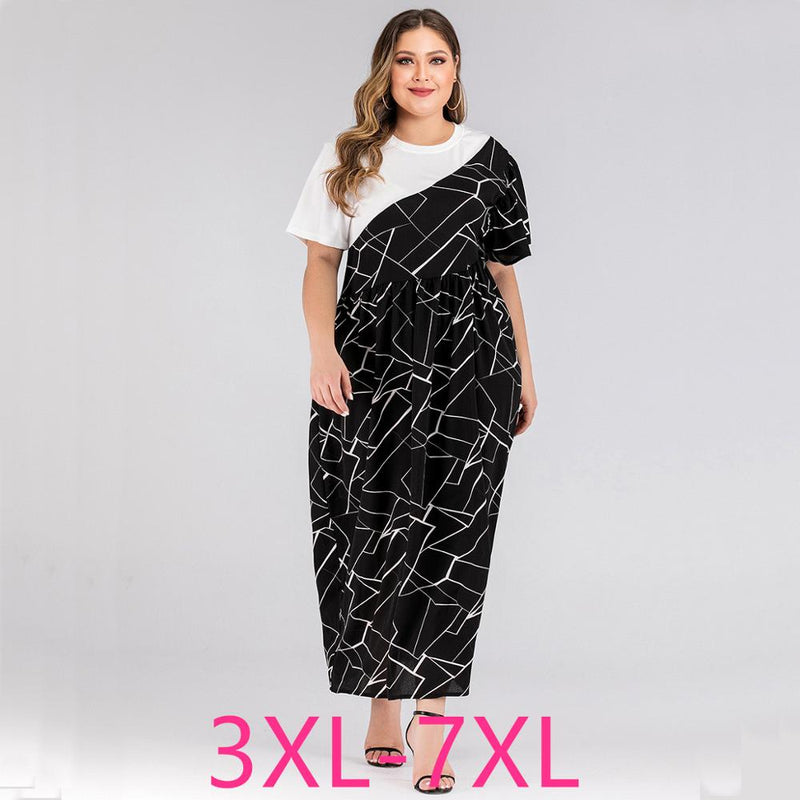 2020 summer plus size long dress for women