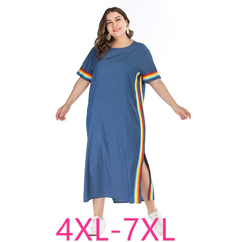 2019 summer plus size long dress for women