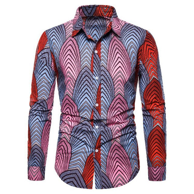 African Print Shirt Men Brand New Batik Wax Cotton Shirts