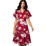 Forever Spring Elegant Floral with Ruffle Sleeve