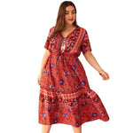 2019 new summer plus size long dress for women