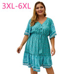 New summer plus size midi dress for women