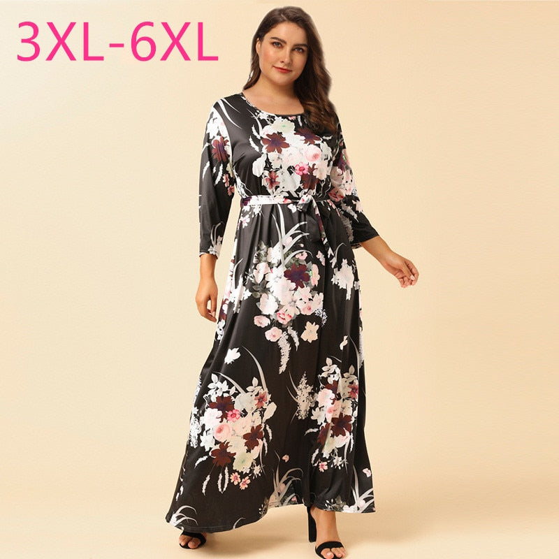 New spring autumn plus size ankle length dress for women