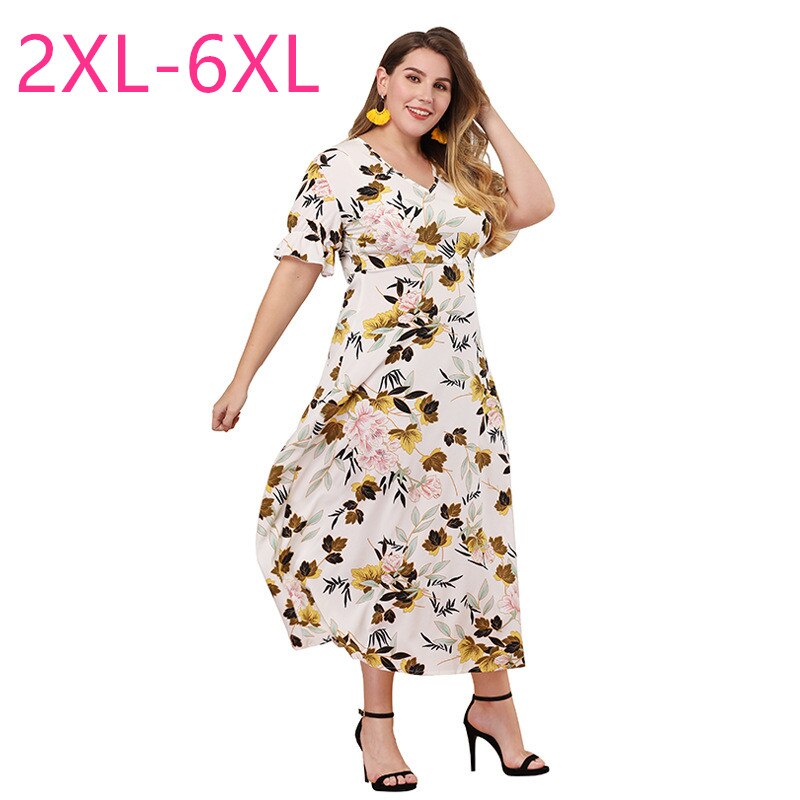 New summer plus size ankle length dress for women