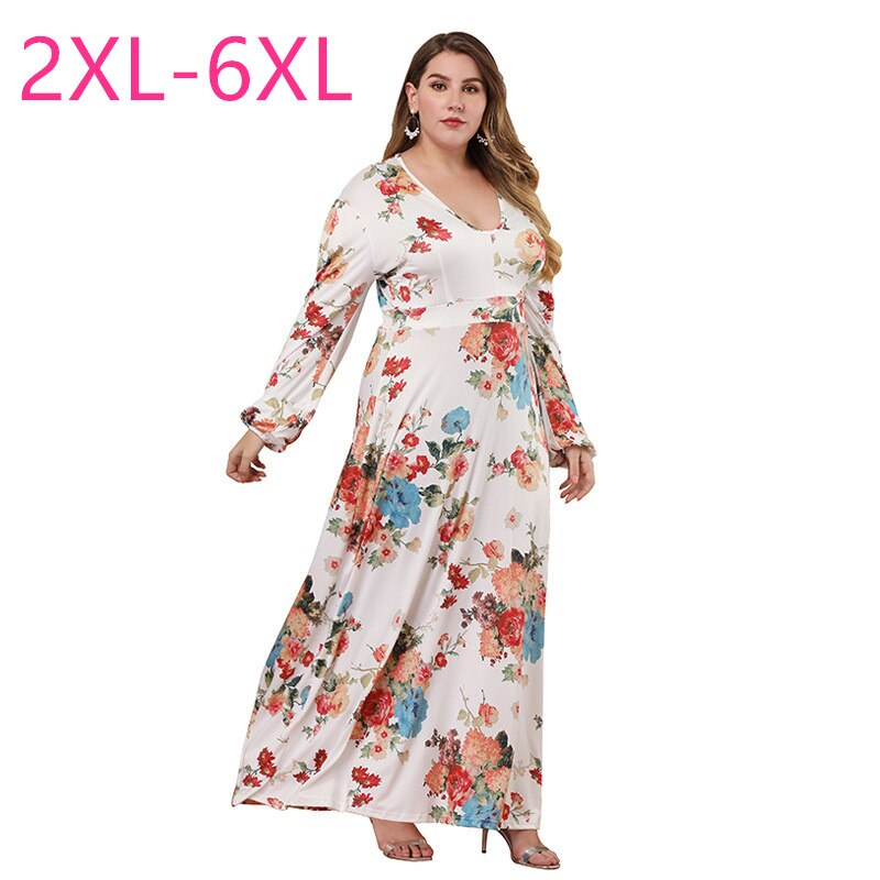 New spring autumn plus size ankle length dress