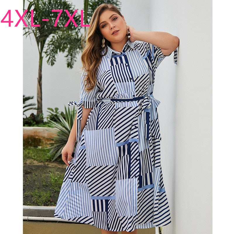 New 2020 summer plus size shirt dress for women