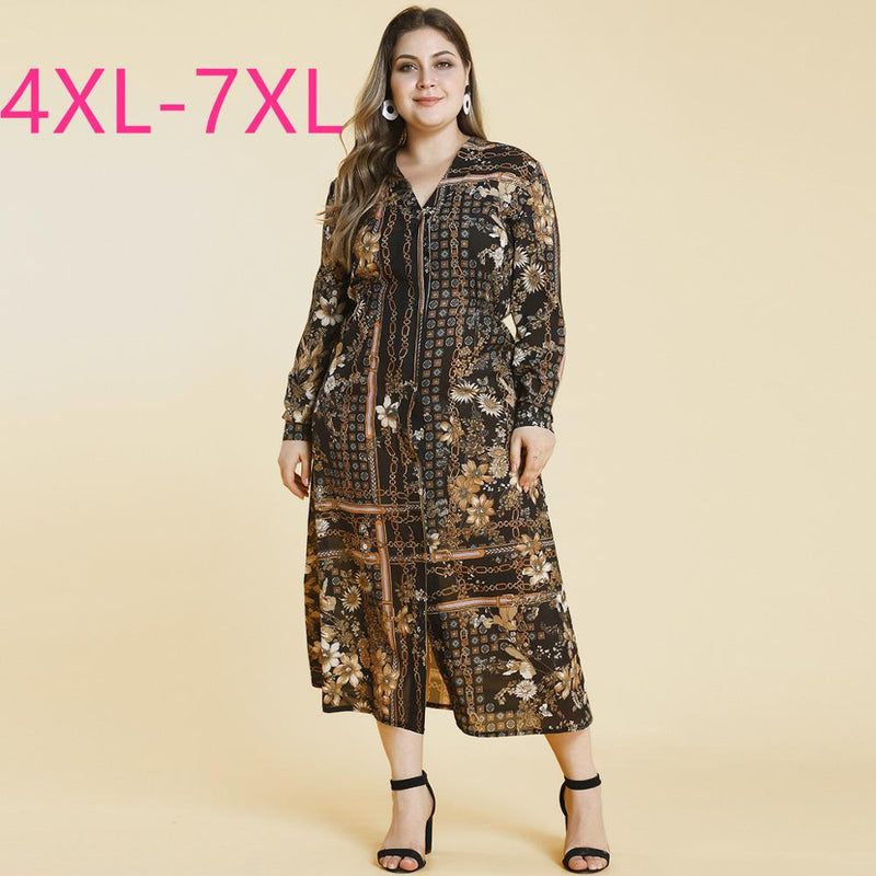 2020 spring autumn plus size long dress for women