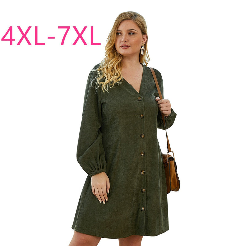 2020 new spring autumn plus size dress for women