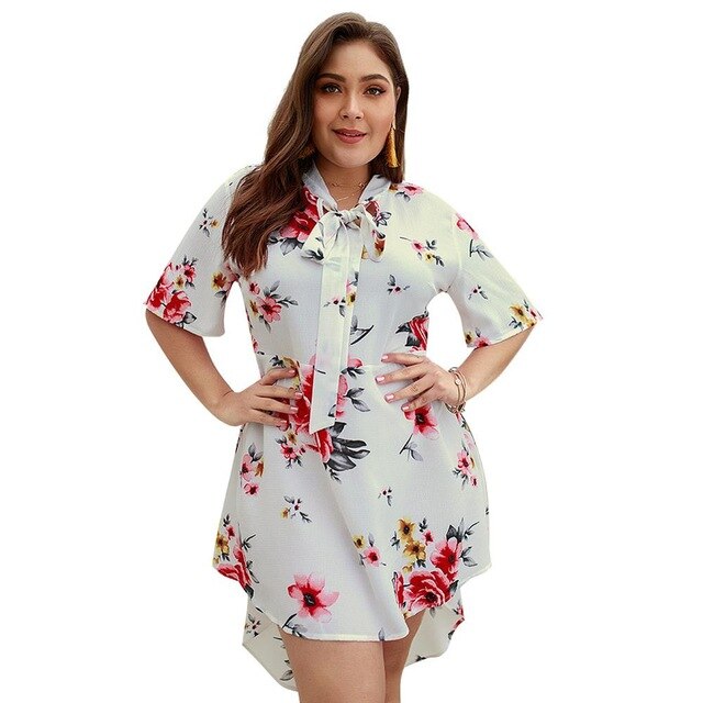 New summer plus size midi dress for women