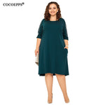 5XL 6XL 2019 Big Size Women Loose Dress