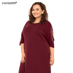 5XL 6XL 2019 Big Size Women Loose Dress