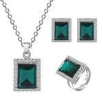 Wedding Jewelry Crystal Bridal Gifts Square sets