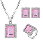 Wedding Jewelry Crystal Bridal Gifts Square sets