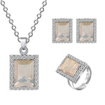 Wedding Jewelry Crystal Bridal Gifts Square sets