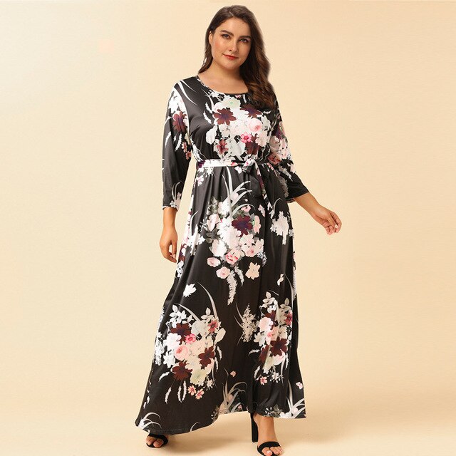 New spring autumn plus size ankle length dress for women