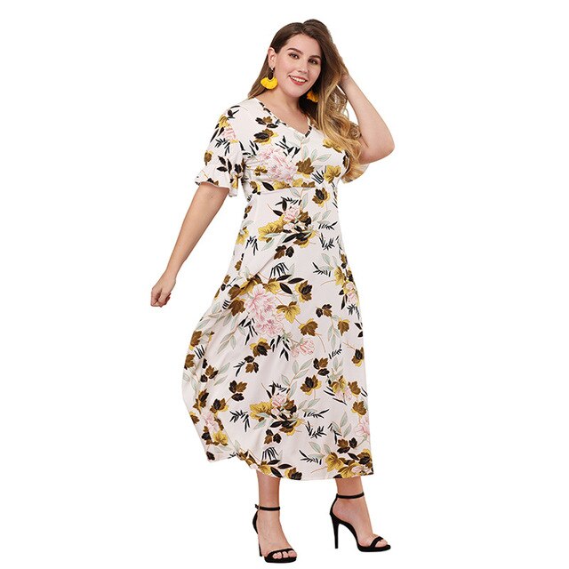 New summer plus size ankle length dress for women