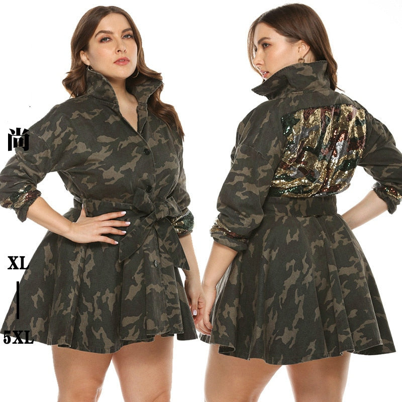 Jacket Women Plus Size 5xl 4xl Camouflage Jacket