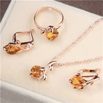 Fashion Waterdrop Shiny Rhinestones Necklace sets