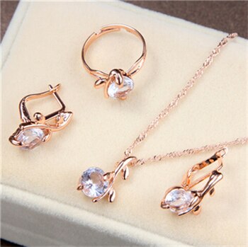 Fashion Waterdrop Shiny Rhinestones Necklace sets