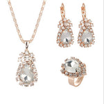 Fashion Waterdrop Shiny Rhinestones Necklace sets