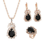 Fashion Waterdrop Shiny Rhinestones Necklace sets