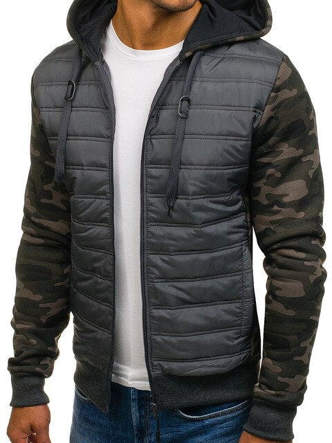 Winter Camouflage Jacket Men Casual Hoodies