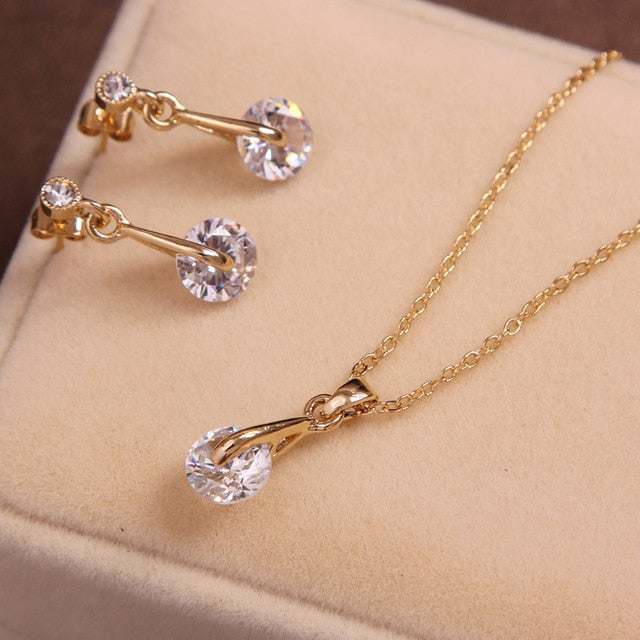 Fashion Nigerian Water Drop Flower Jewelry Sets