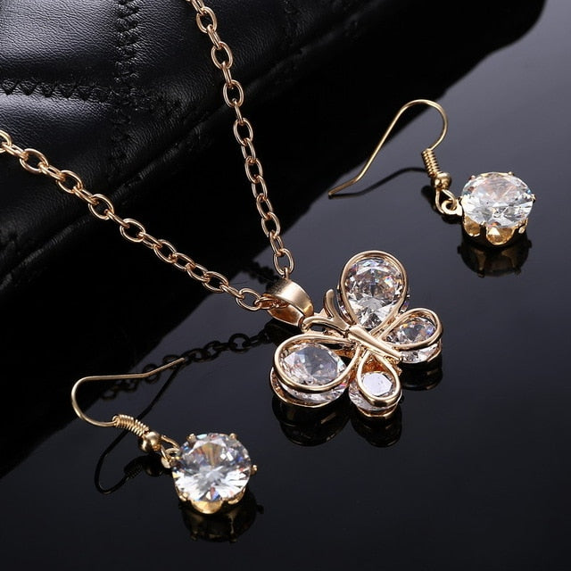 Fashion Nigerian Water Drop Flower Jewelry Sets