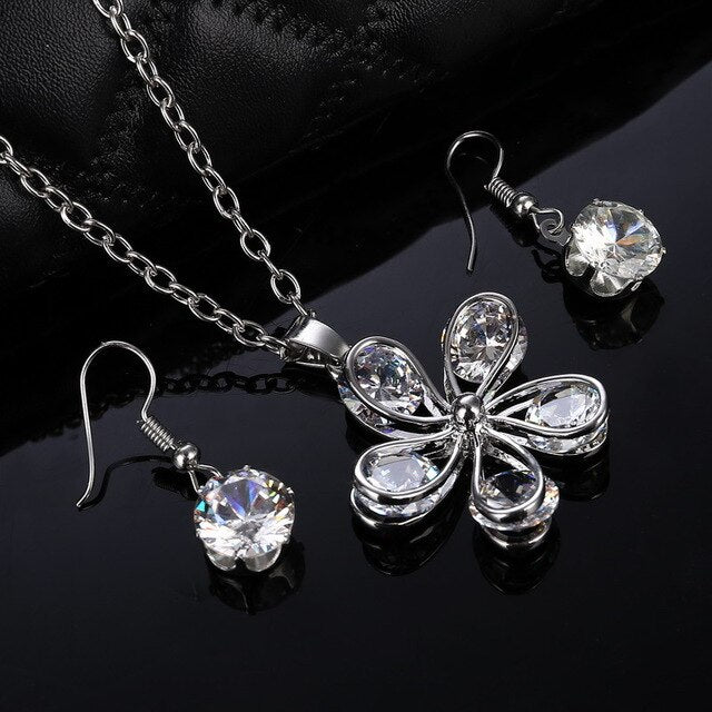 Fashion Nigerian Water Drop Flower Jewelry Sets