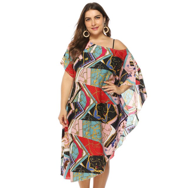 2020 summer new plus size long beach dress